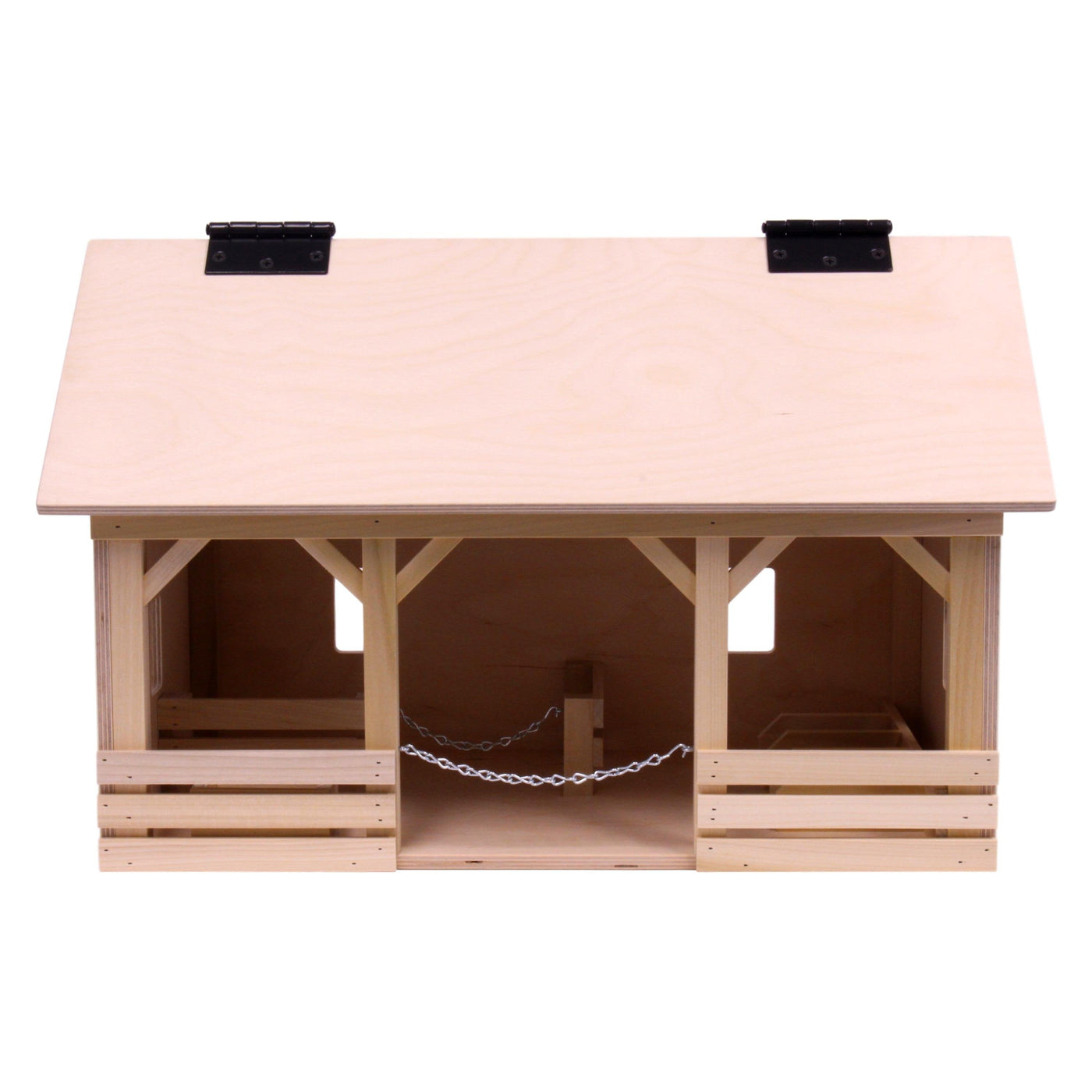 AmishToyBox.com Large A-Frame Barn Toy with Hay Loft, Realistic Wooden Toy Barn