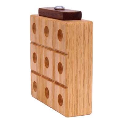 AmishToyBox.com Wooden Marble Tic Tac Toe Game with Built-in Storage for Marbles