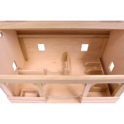 AmishToyBox.com Large A-Frame Barn Toy with Hay Loft, Realistic Wooden Toy Barn