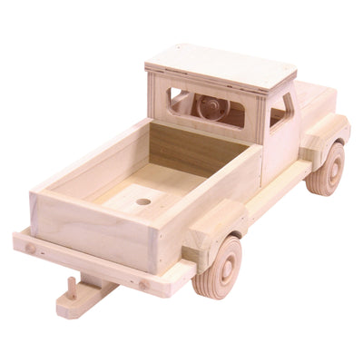 AmishToyBox.com Wooden Pickup Truck Toy with Hitch