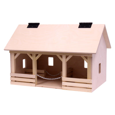 AmishToyBox.com Large A-Frame Barn Toy with Hay Loft, Realistic Wooden Toy Barn
