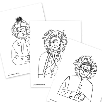 A Story with the Saints: Saints Alive Podcast™ Coloring Pages