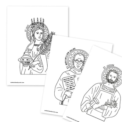 A Story with the Saints: Saints Alive Podcast™ Coloring Pages