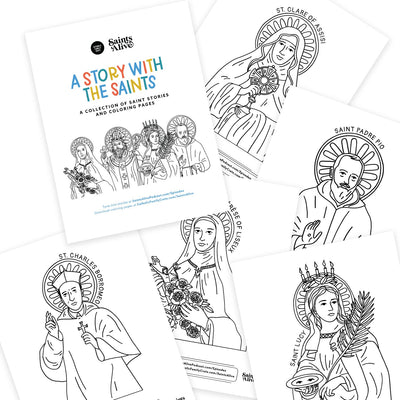 A Story with the Saints: Saints Alive Podcast™ Coloring Pages