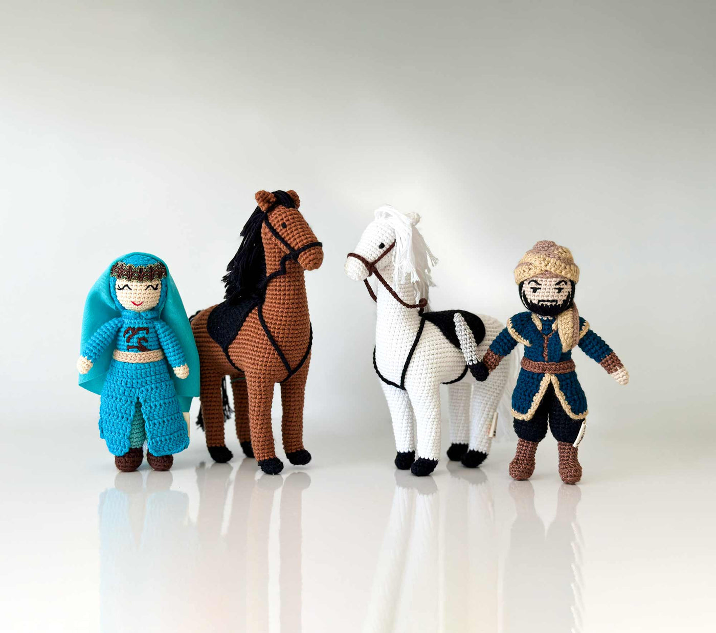 Ertugrul Dolls with Horse Set | Handmade Historical Toy