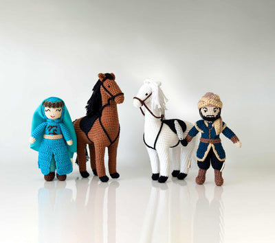 Ertugrul Dolls with Horse Set | Handmade Historical Toy