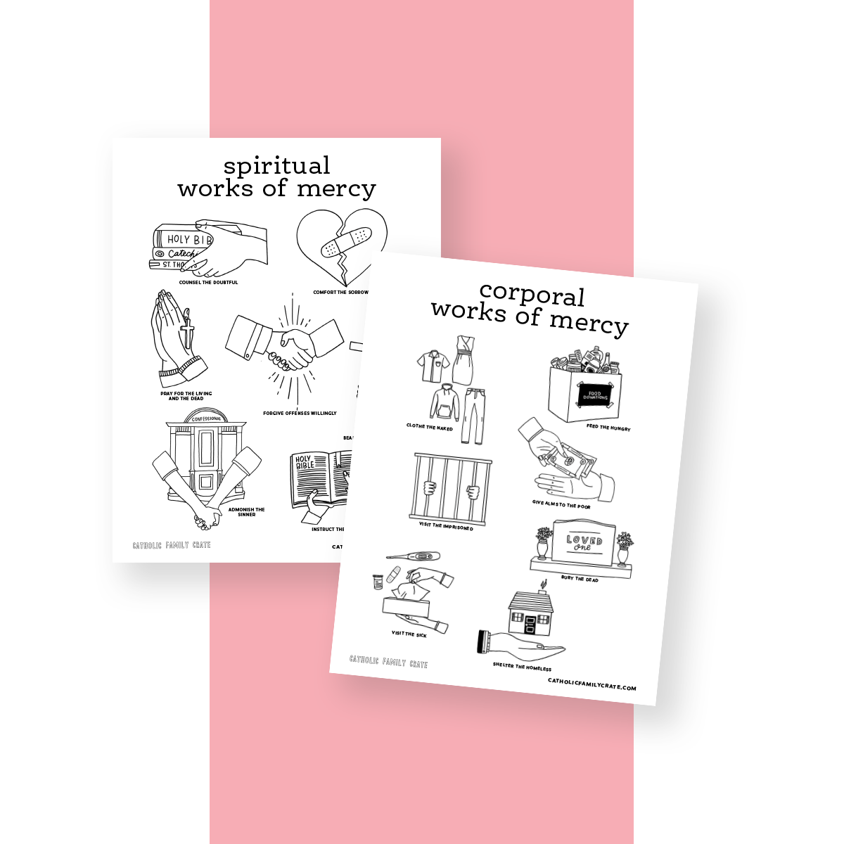 Works of Mercy Coloring Pages