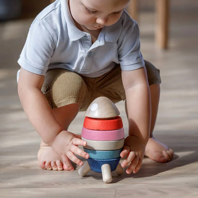 Plan Toys Stacking Rocket - Orchard