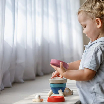 Plan Toys Stacking Rocket - Orchard